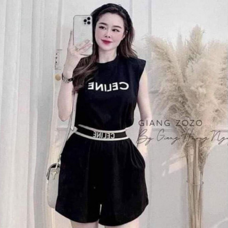 Sweet fried street salt series age-reducing fashion casual loose t-shirt wide-leg shorts sports suit female Xia Yangqi is thin
