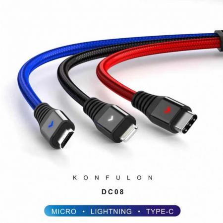 Konfulon Charger Cable DC-08 3in1