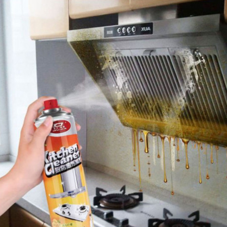 Spray to clean the stove
