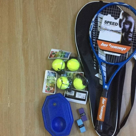 MiMALL Tennis Set Single Trainer with String Beginners