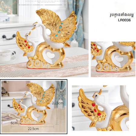 Home decoration new product desktop decoration TV cabinet porch living room wine rack bedroom desk little swan decoration