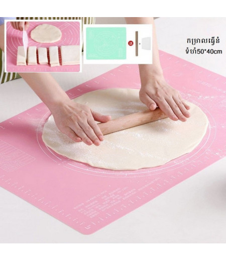 Household kneading kitchen rolling dough and flour silicone mat non-stick moon