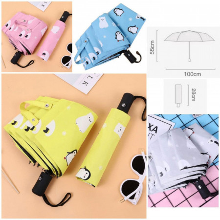  Rain or shine dual-use umbrellas small fresh men and women cute sunscreen UV protection