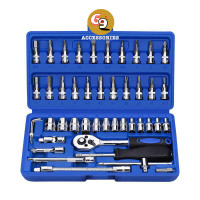 69 Store 46 pcs Sockets Set Ratched Wrench Hand Tool Set 