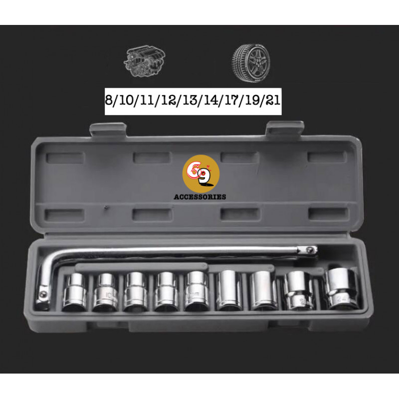 10pcs low carbon steel tool  kit with case