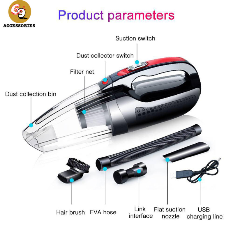 120W Car Vacuum Cleaner for Car wireless Portable Handheld Vacum Cleaner Vaccum Strong Power Suction 5000Pa Interior