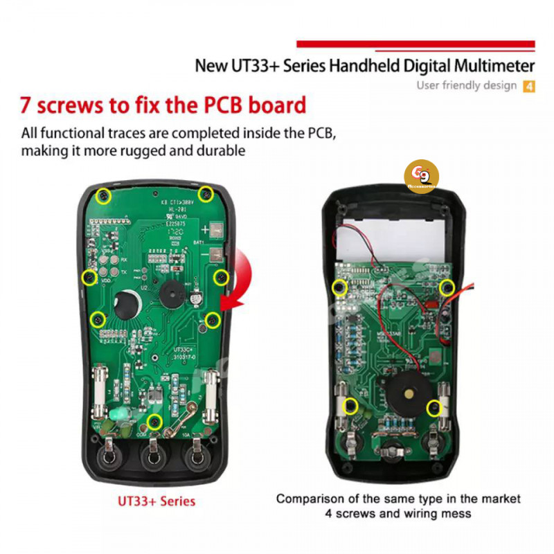 UNI-T UT33D+ Palm Size digital Multimeter With Capacitance/NCV/Diode test/Continuity buzzer