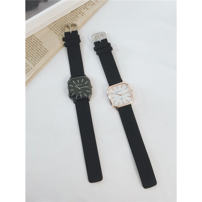 American niche square watch girl ins college style junior high school student boy Korean version simple casual atmosphere