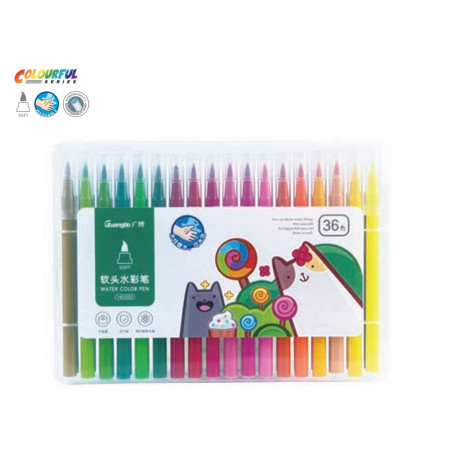 36 color soft tip watercolor pen