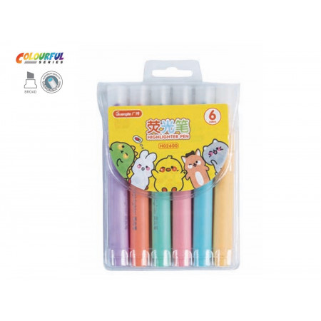 6 colors cute highlighter