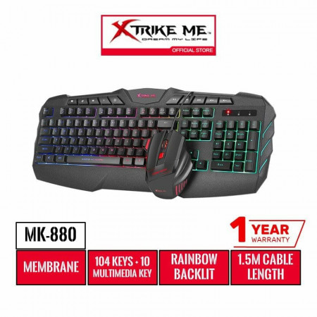 XTRIKE ME MK-880 Kit Wired Gaming Keyboard and Gaming Mouse Combo