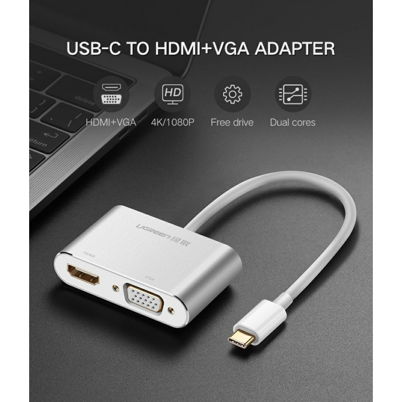 UGREEN Type C to HDMI and VGA adapter