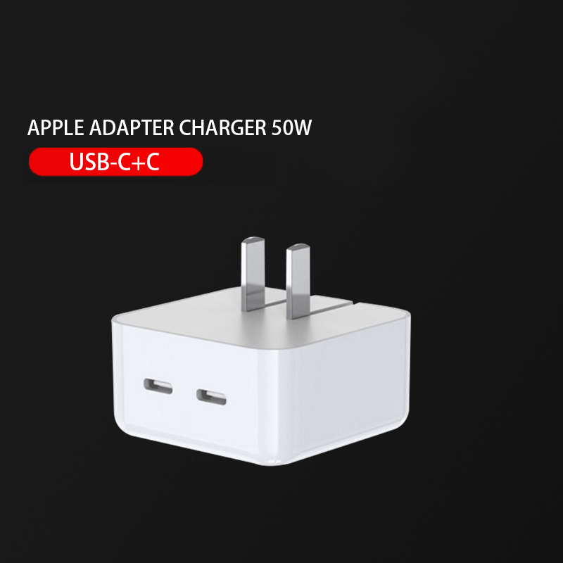 Apple Adapter Charger TYPE-C PD 50W USB-C+C 