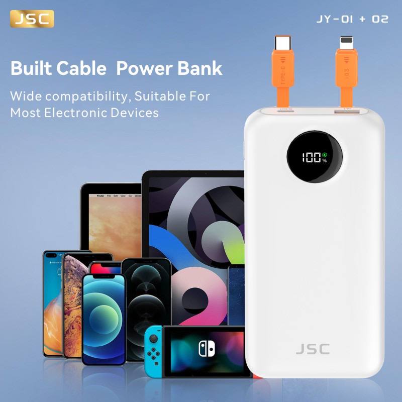 JSC Power Bank 20000mAh, Fast Charging 22.5W, Model: JY02