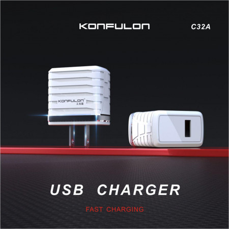 Konfulon Adapter Charger+iPhone Cable C32A-Lightning