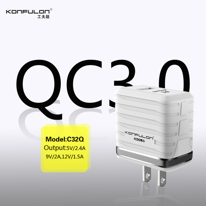 Konfulon Adapter Charger C32Q QC 3.0