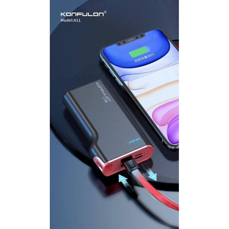 Konfulon Powerbank A11 10000mAh Come with Charging Cable 
