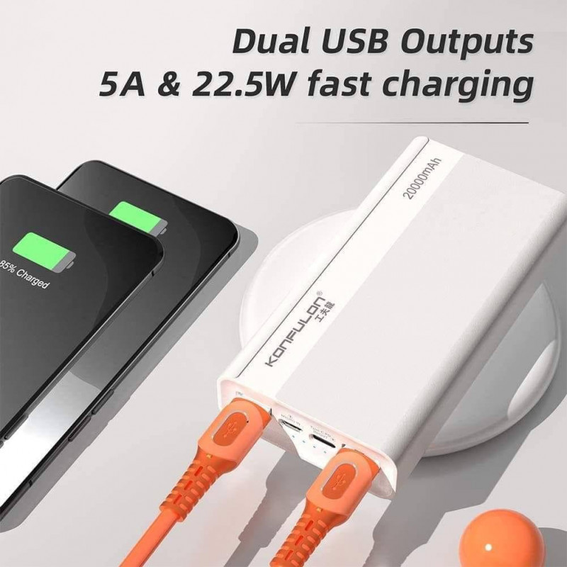 Konfulon Power bank 20000mAh Fast charging 22.5W Model A16Q