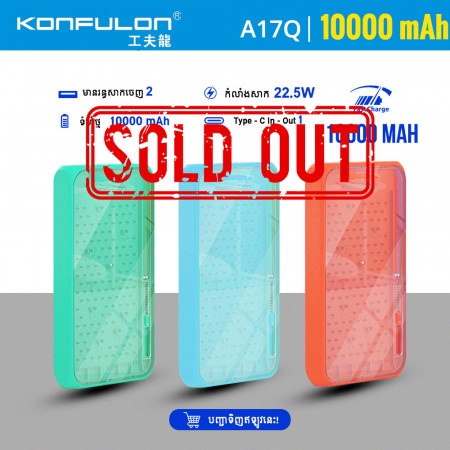 Konfulon PowerBank Fastcharging A17Q 10000mAh 20W PD TYPE-C 