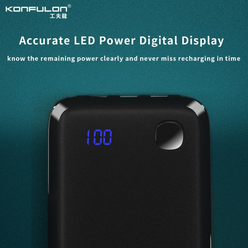 KonfulonPowerbank A23S 20000mAh Come with 3 Charger Cable