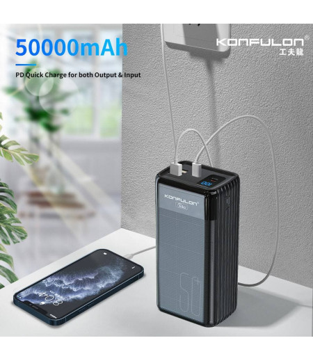 Konfulon Powerbank 50000mAh A24Q QuickCharge 22.5W PD TYPE-C 