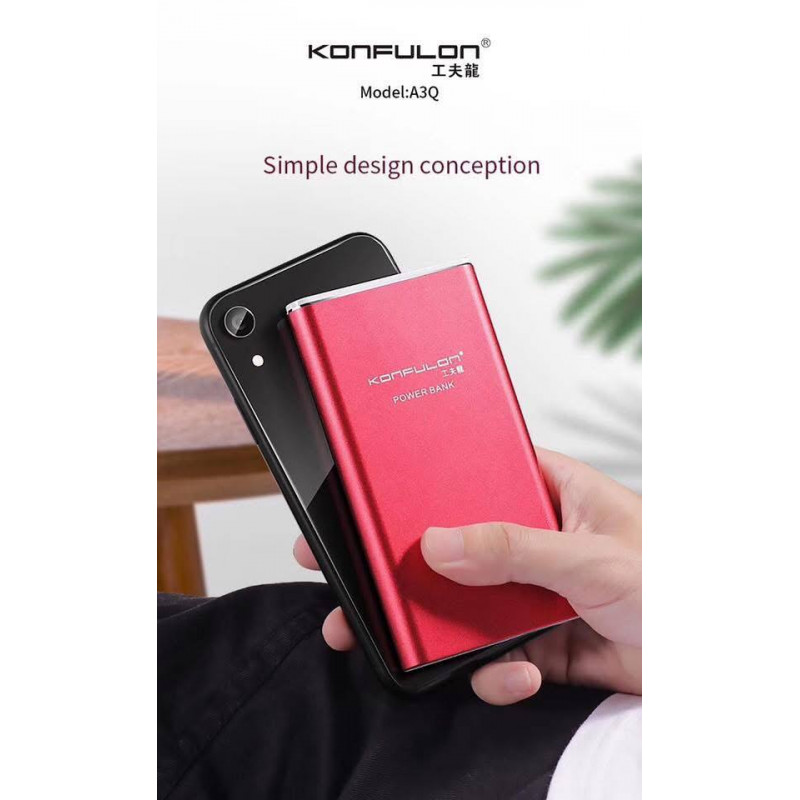 Konfulon Power bank 10000mAh QC 3.0 20W Model A3Q 