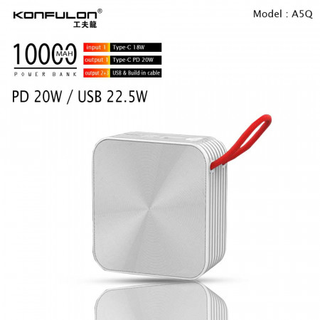 Konfulon PowerBank Fast Charger 10000 mAh 22.5W A5Q Come with Cable