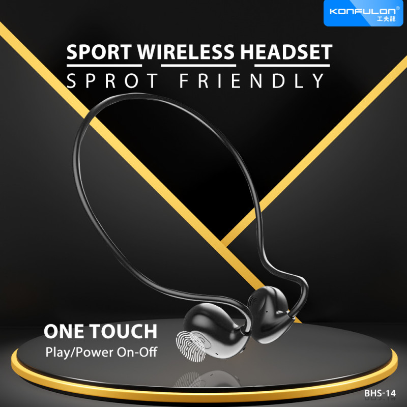 Konfulon Bluetooth Sport earphone Sreamlined body BHS-14