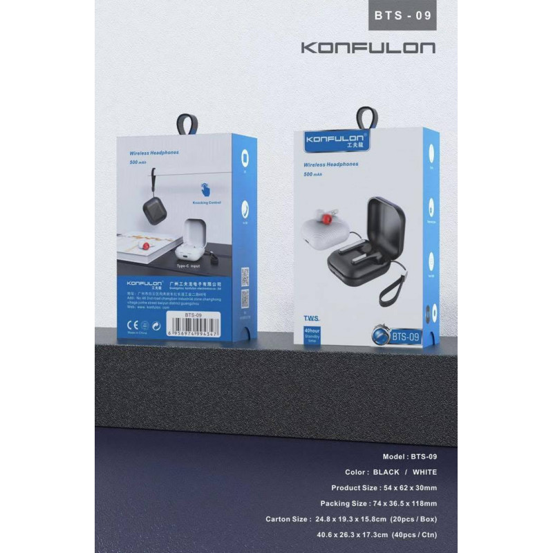 Konfulon Bluetooth Earphone 5.0 BTS-09