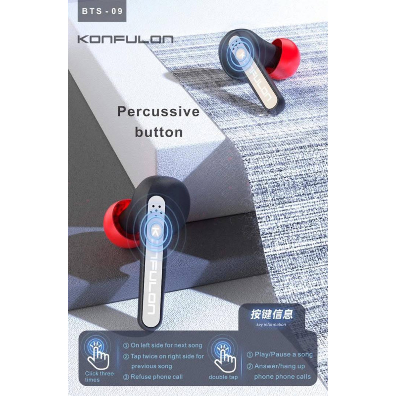 Konfulon Bluetooth Earphone 5.0 BTS-09