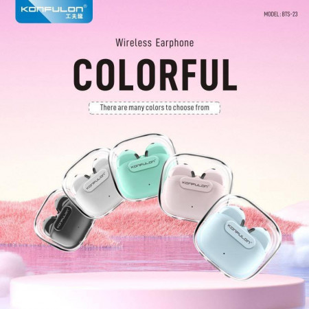 Konfulon High Visibility Translucent Earphone BTS-23 Bluetooth 5.0
