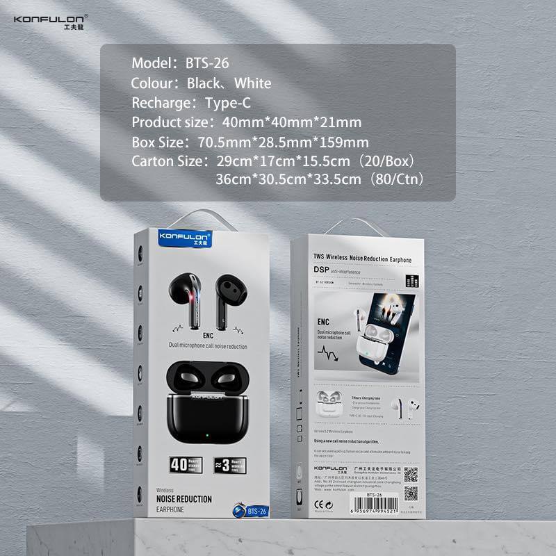 Konfulon Wireless Bluetooth Earphone 5.2 BTS-26