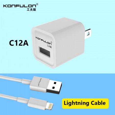 Konfulon charging adaptar + cable Support ios/iphone set model : C12A-Lightning