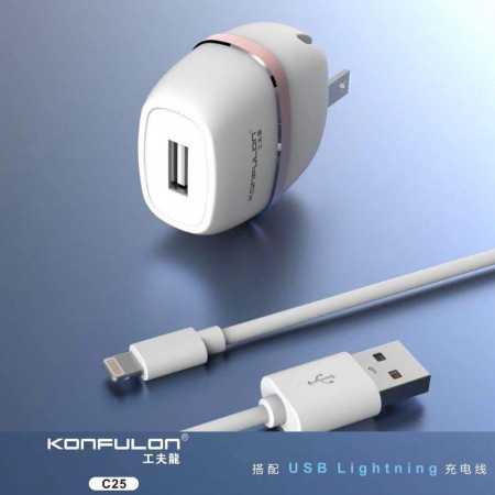 Konfulon Adapter Charger + Cable C25-Lightning