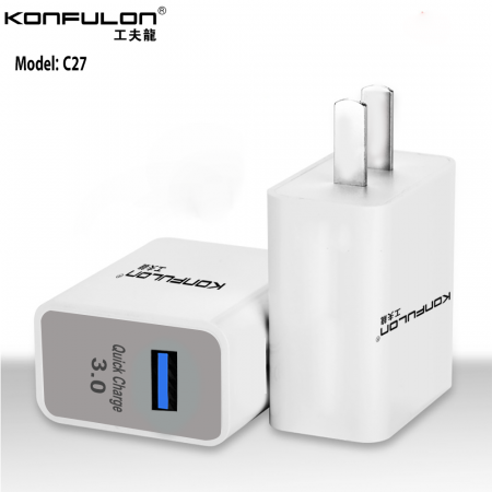 Konfulon Adapter Fast Charger C27 QC 3.0