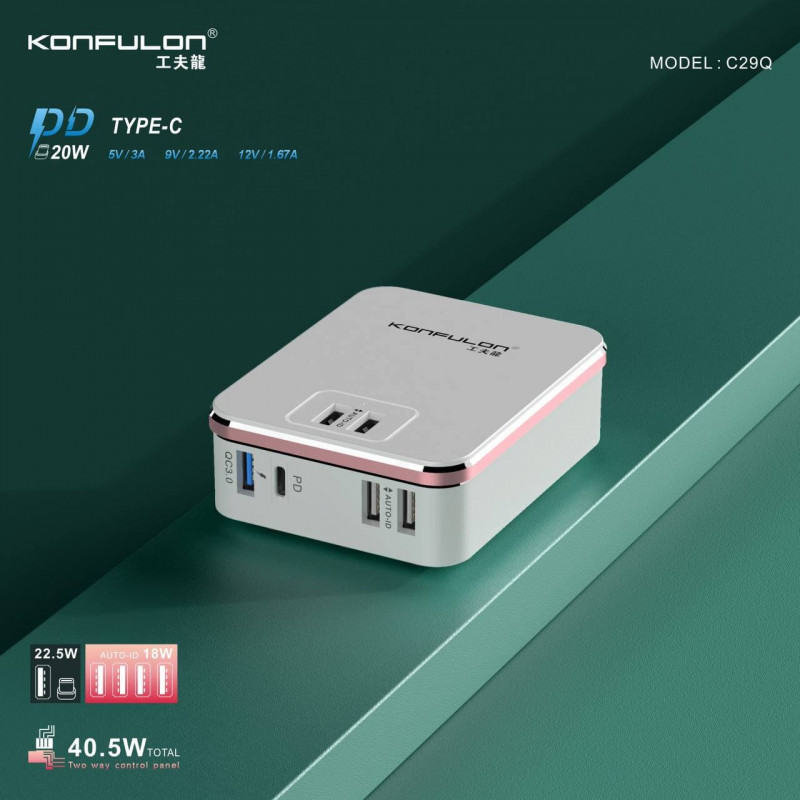 Konfulon Quickcharge Adapter Charger C29Q 40.5W