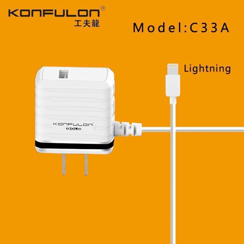 KONFULON Adapter Charger model CC33A-Micro C33A-Lightning C33A-Type-c