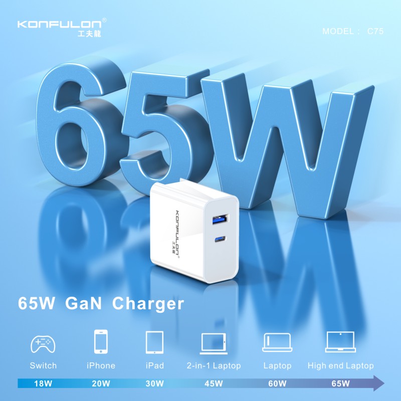 Konfulon Adapter Fastcharger 65W C75