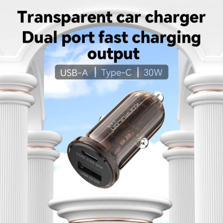 KONFULON Mini Car Charger Fast Charging Type-C 30W USB 22.5W Model C85Q