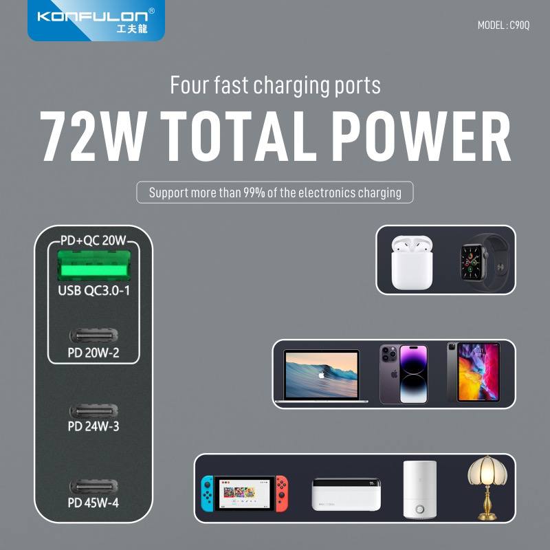 KONFULON SOCKKET MULTI PORT CHARGER MODEL C90Q