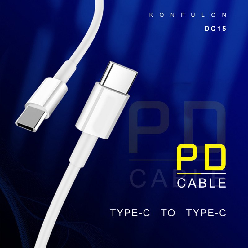 Konfulon Fast Charger Cable 20W DC13 iPhone DC15 Type-C