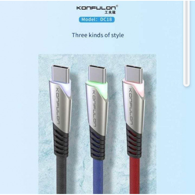 Konfulon Charger Cable DC16 Micro DC17 iPhone DC18 Type-C
