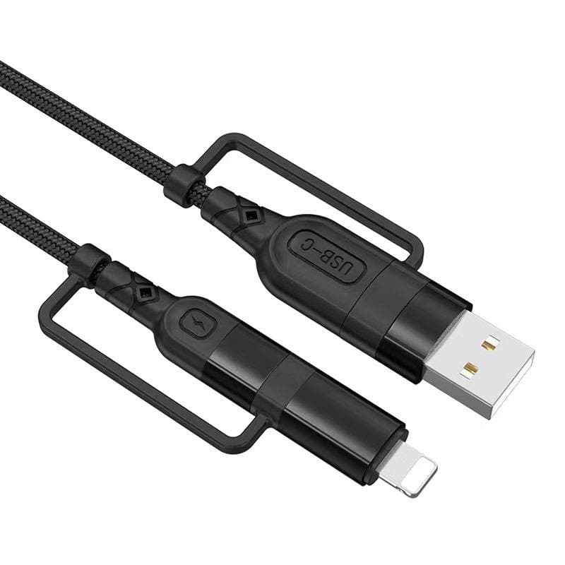 Konfulon Super Fastcharge Cable 4 in1 PD/USB to TYPE-C/Lightning model :DC31