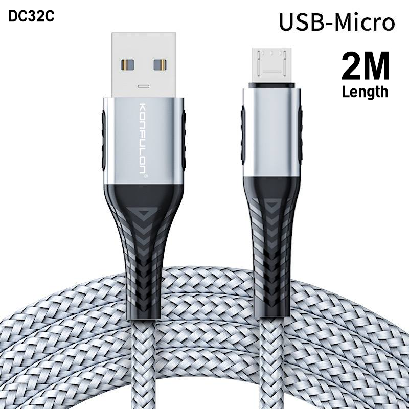 Konfulon Fast Charging Cable 2m 3.0A DC32C Micro DC34C Type