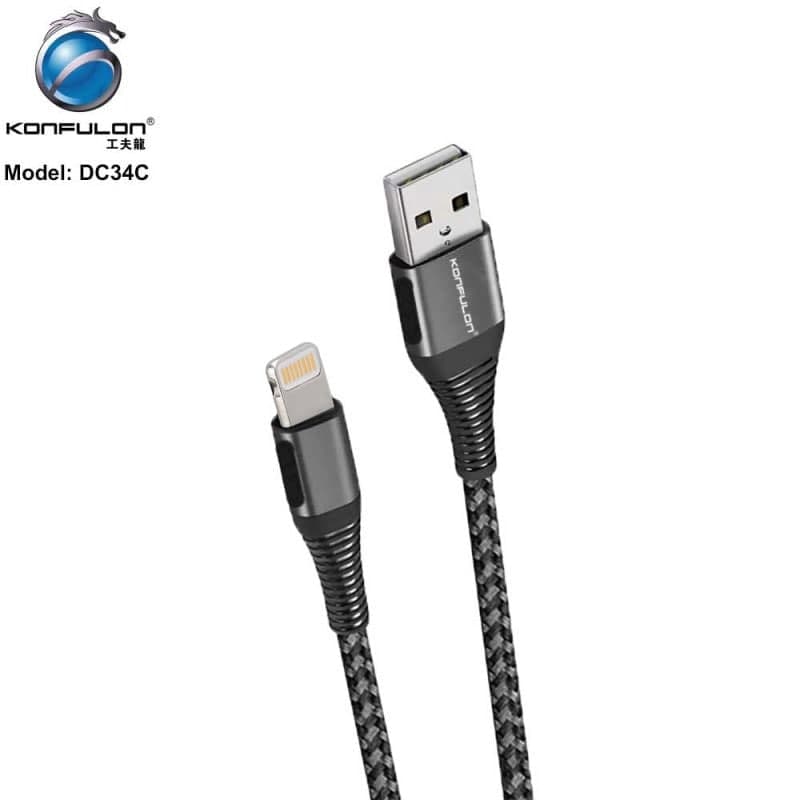 Konfulon Fast Charging Lightning iPhone Cable 2m 3A