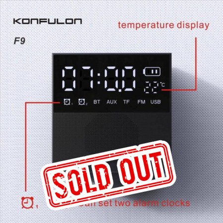 Konfulon Bluetooth Speaker Come with Alarm Clock F9