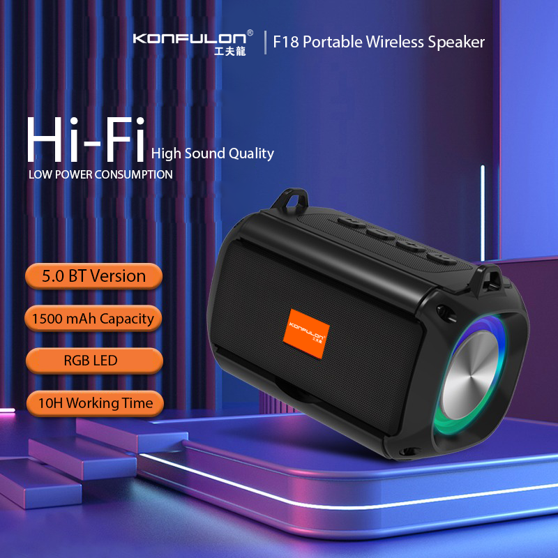 Konfulon Portable Wireless Speaker Low power Consumption High Sound Quality F-18