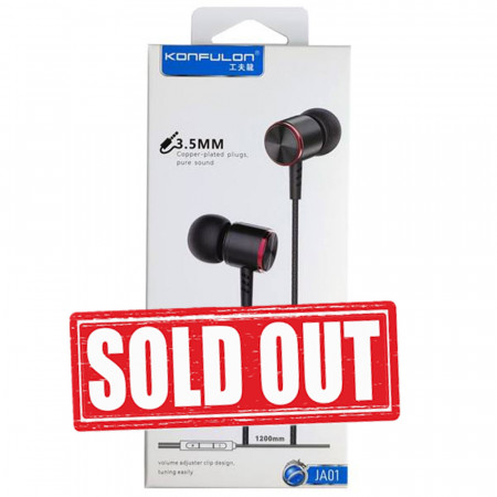 Konfulon Earphone 3.5 MM Hi-Fi Sub Woofer JA01
