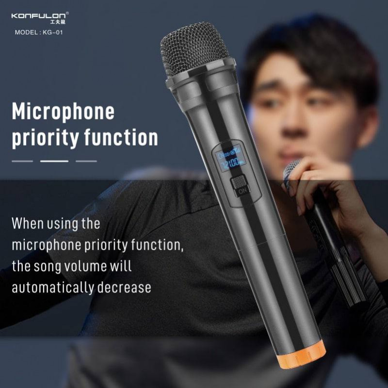Konfulon Mini Karaoke Speaker Come With Microphone Super Sound KG-01 5.0 Bluetooth Version 