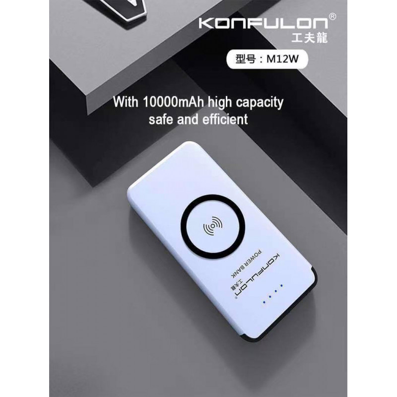 Konfulon Powerbank Wireless M12W 10000mAh